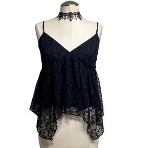 Y2k Grunge Gothic Fairy Core Whimsigoth Asymmetrical Layered  Babydoll Camisole